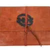 Praktische Clutch aus Leder in afrikanischem Design (Gye Nyame)